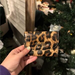 Jessica Simpson Animal Print Key & Card Holder